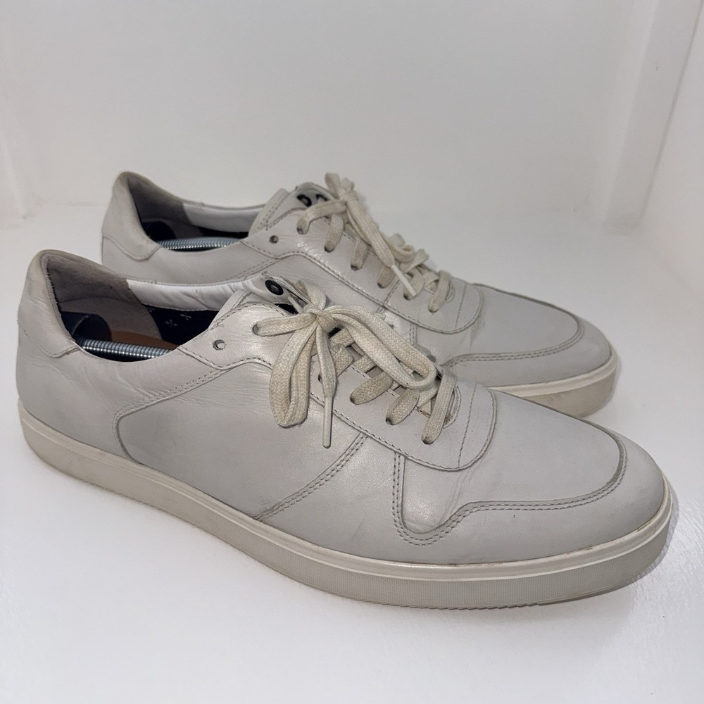 Clarks Calderon Speed White Leather Sneakers Men's Size 13 Lace Up Casual Shoes